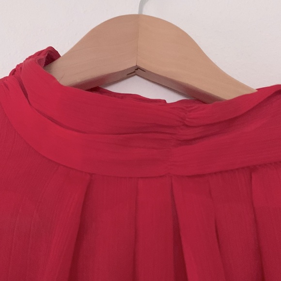 Who What Wear Red High Neck Blouse - Picture 4 of 10
